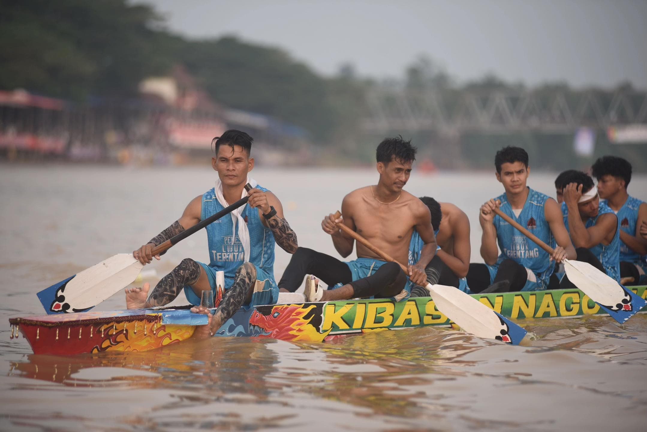 Aksi Jalur Kibasan Nago Liar di Gelanggang Sungai Kuantan